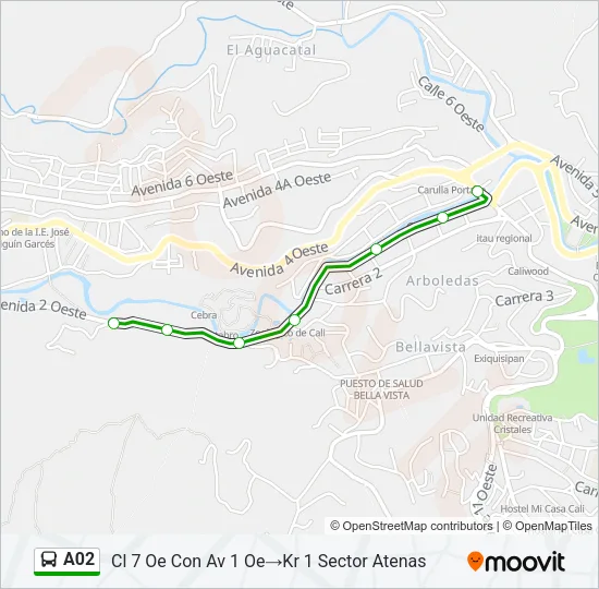 A02 Bus Line Map
