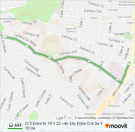 A03 Bus Line Map