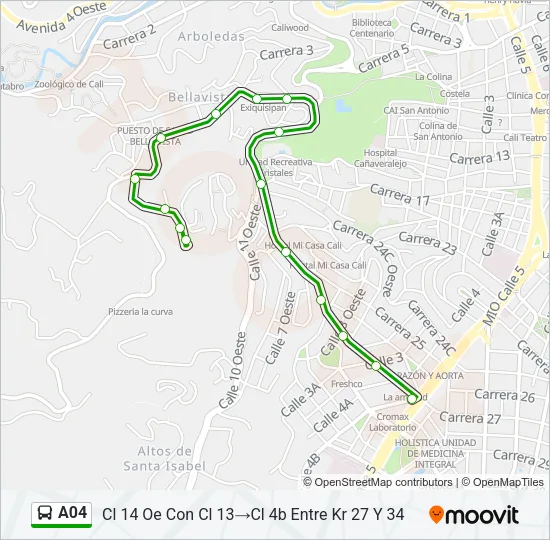 A04 Bus Line Map