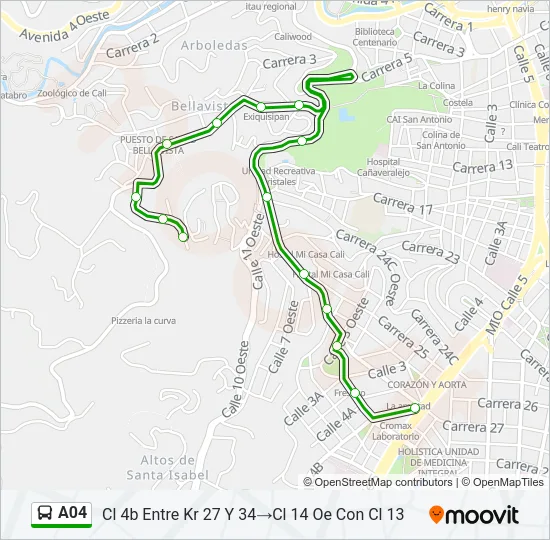 A04 Bus Line Map
