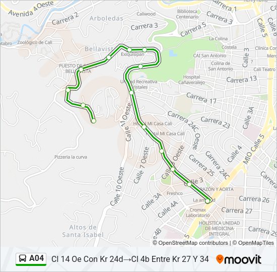 A04 Bus Line Map