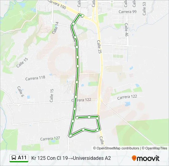 A11 Bus Line Map