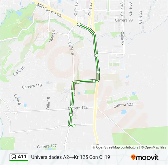 A11 Bus Line Map