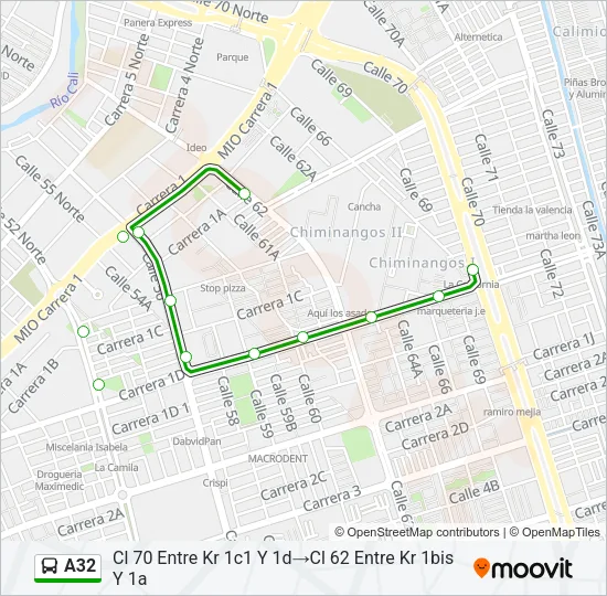A32 Bus Line Map