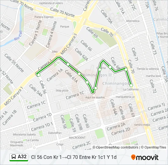 A32 Bus Line Map