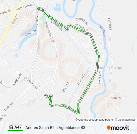 A47 Bus Line Map