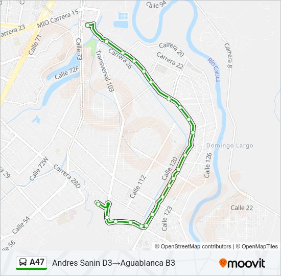 A47 Bus Line Map