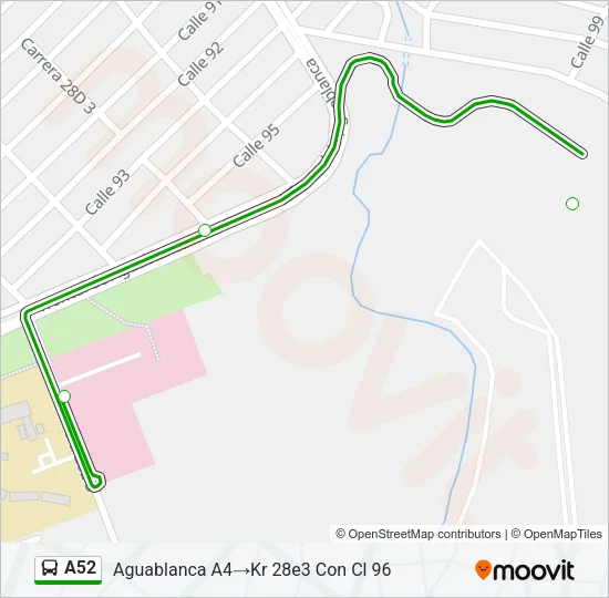 A52 Bus Line Map