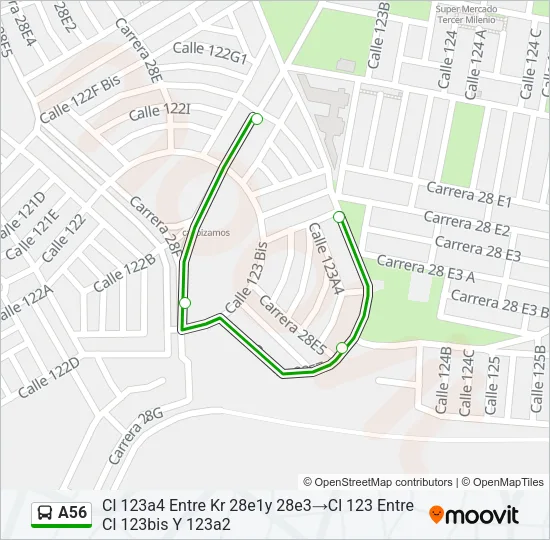 A56 Bus Line Map