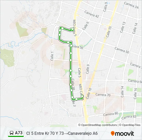 A73 Bus Line Map