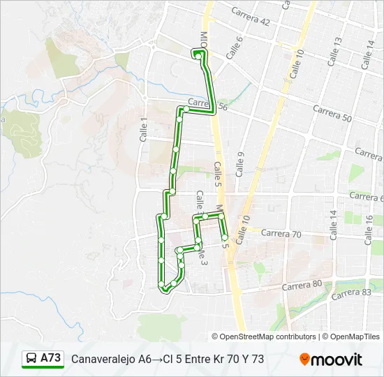 A73 Bus Line Map