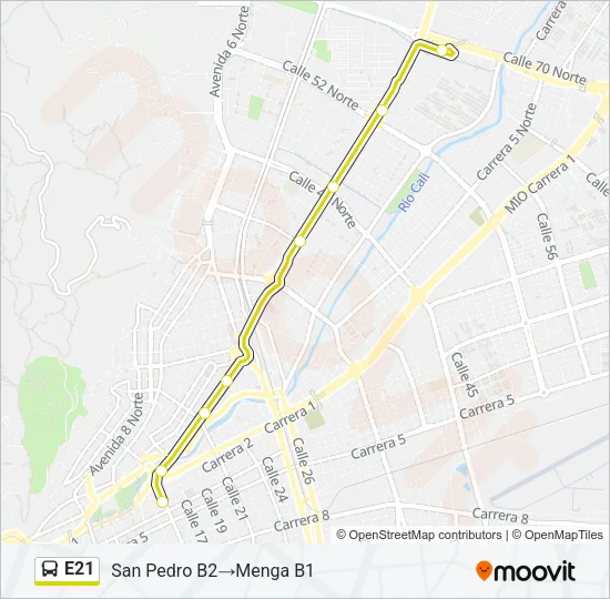E21 Bus Line Map