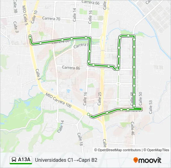 A13A Bus Line Map
