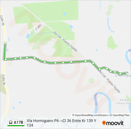 A17B Bus Line Map