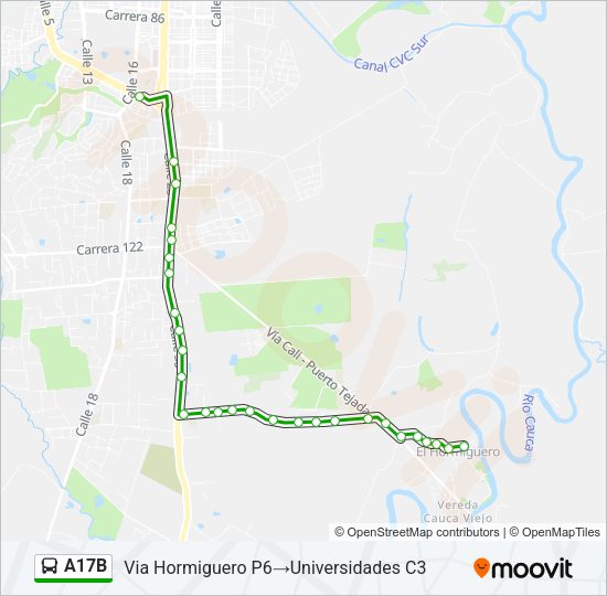 A17B Bus Line Map