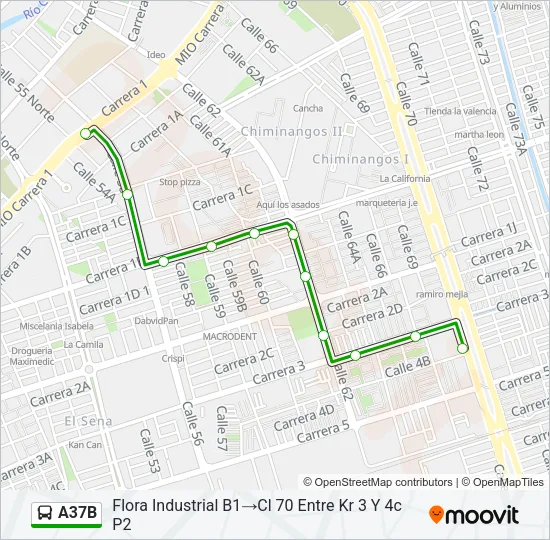 A37B Bus Line Map