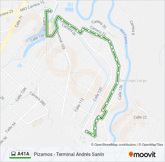 A41A bus Line Map