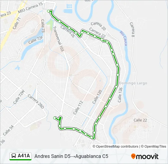 A41A Bus Line Map