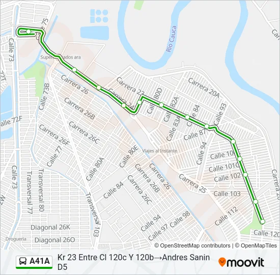 A41A Bus Line Map