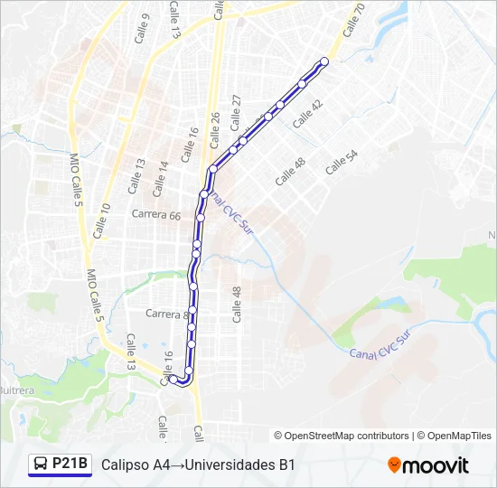 P21B Bus Line Map