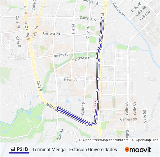 P21b Route Schedules Stops Maps Terminal Simon Bolivar A3 Universidades B2 Updated