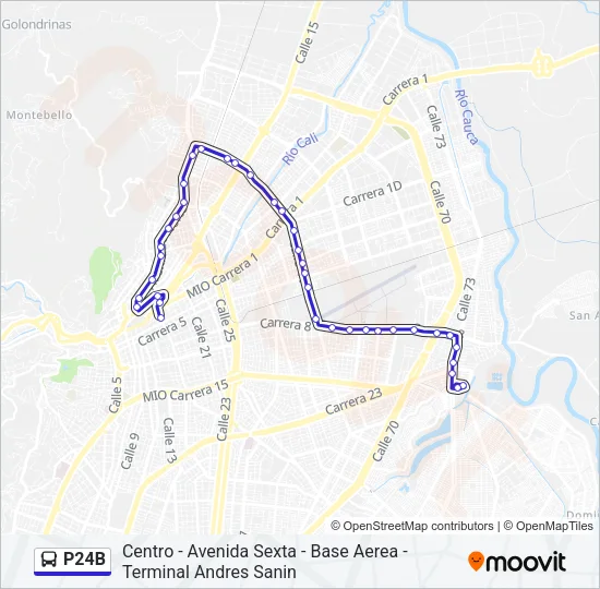 P24B Bus Line Map