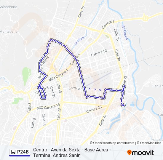 P24B Bus Line Map