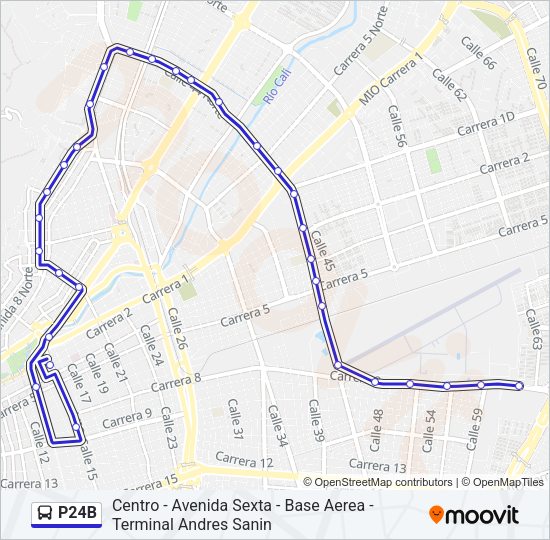 P24B Bus Line Map