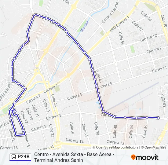 P24B Bus Line Map