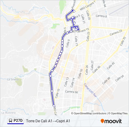 P27D bus Line Map