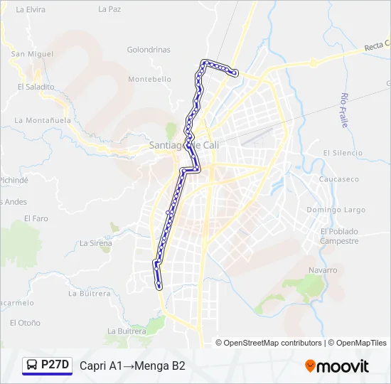 P27D Bus Line Map