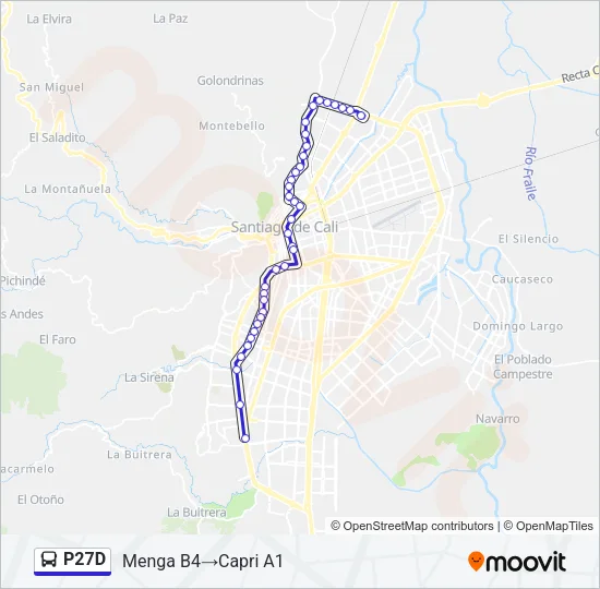 P27D Bus Line Map