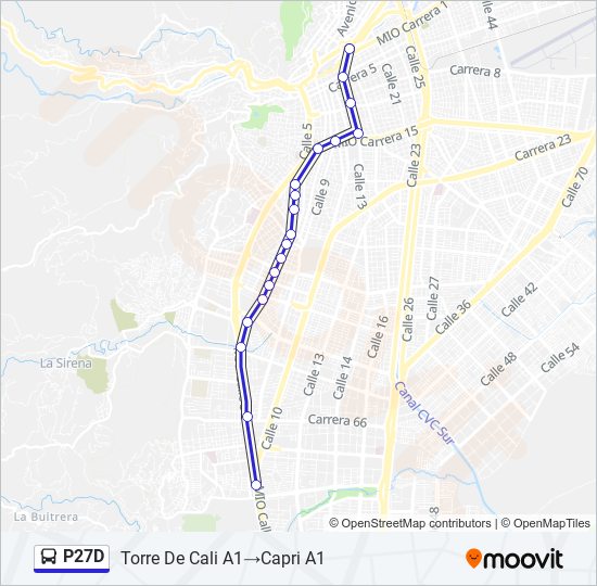 P27D bus Line Map