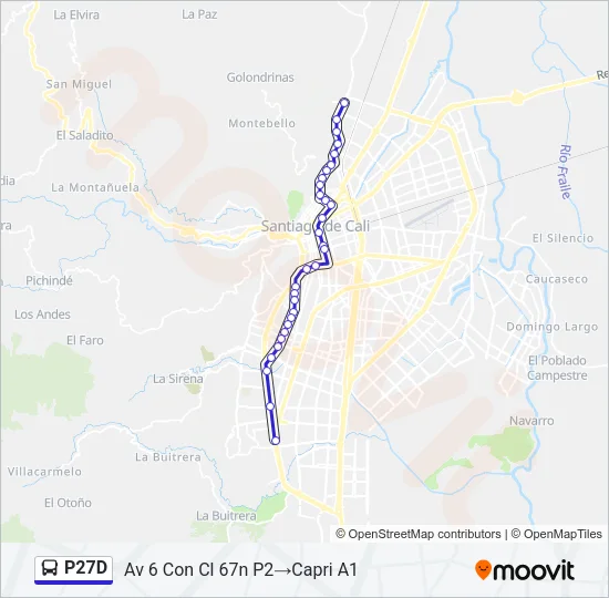 P27D Bus Line Map