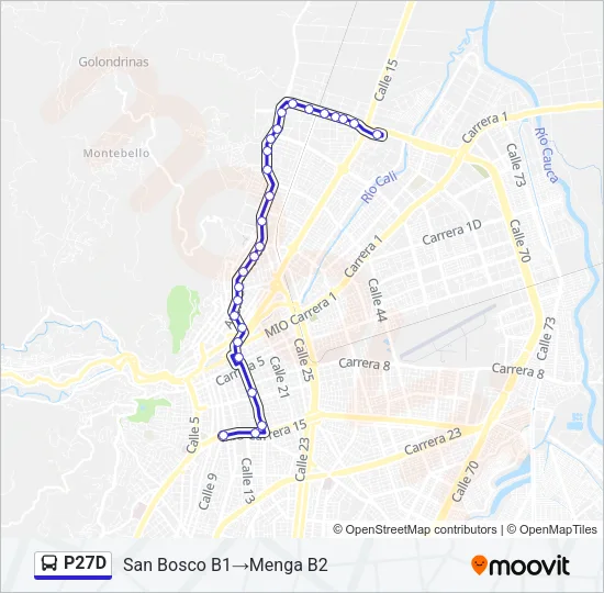P27D Bus Line Map
