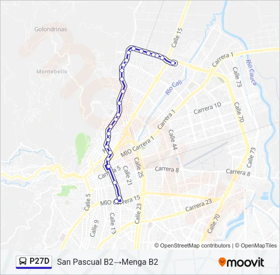P27D Bus Line Map