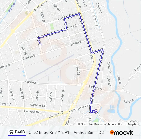 P40B Bus Line Map