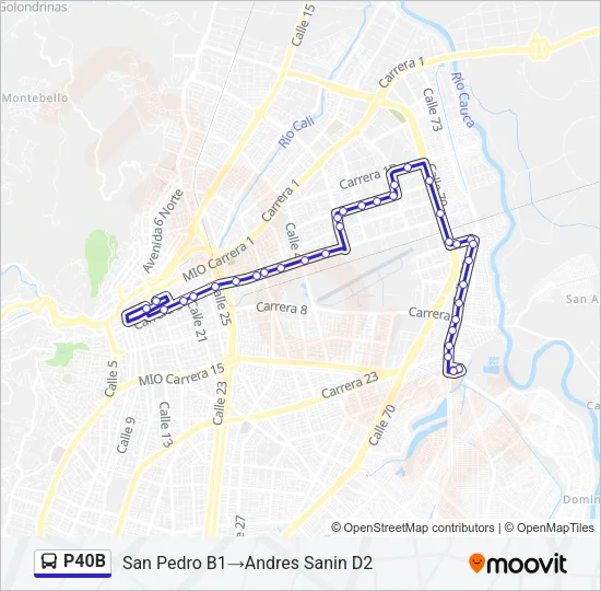 P40B Bus Line Map