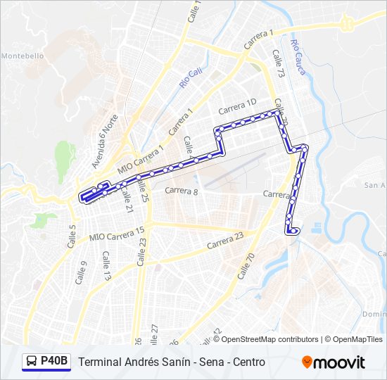 P40B bus Line Map