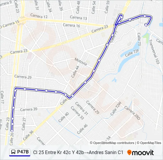 P47B Bus Line Map