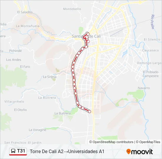 T31 Bus Line Map