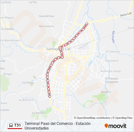 T31 bus Line Map