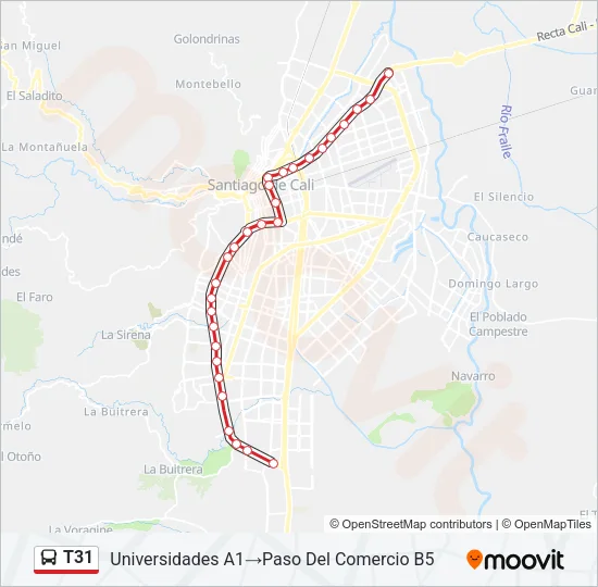 T31 Bus Line Map