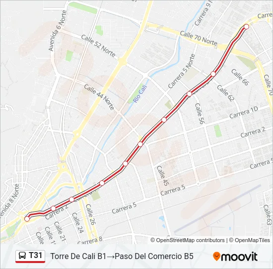 T31 Bus Line Map