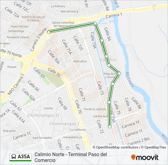 A35A bus Line Map