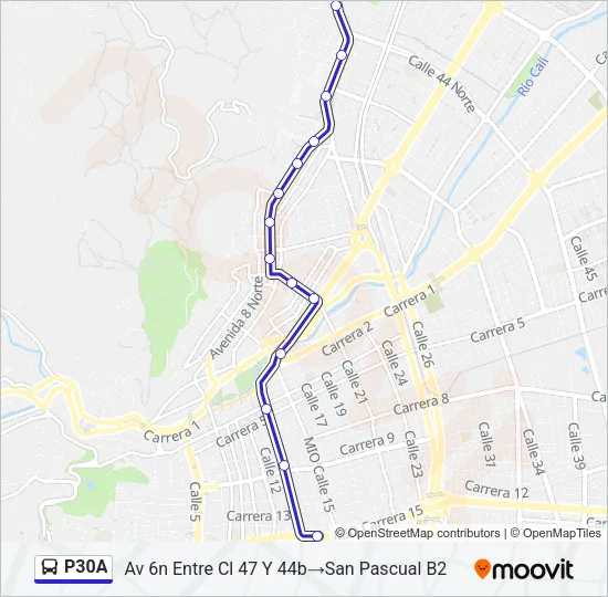 P30A Bus Line Map