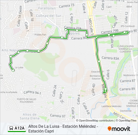 A12A bus Line Map