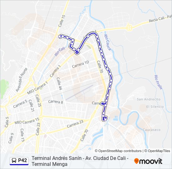 P42 bus Line Map