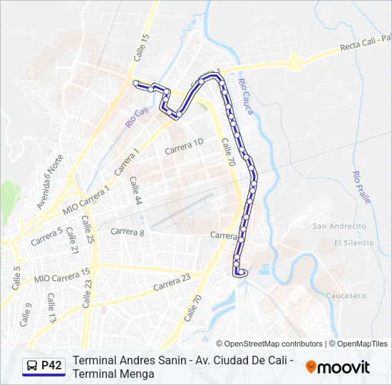 P42 Bus Line Map