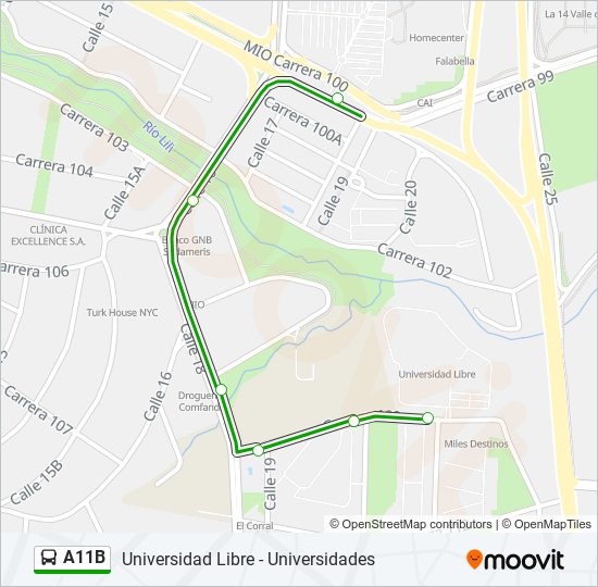 A11B bus Line Map